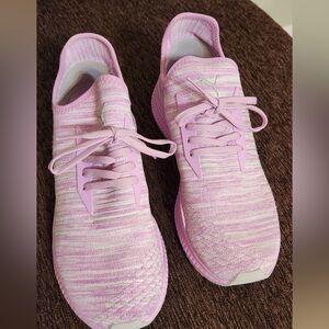 Puma Pink Knit Lace-Up Women's Sneakers